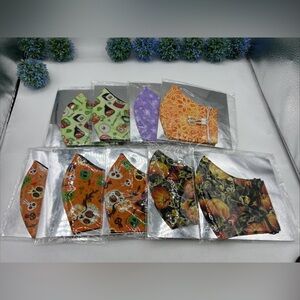 Designer Fashion Face Masks NWOT Lot of 9 Reusable Washable Hand Made